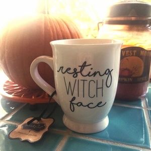 Mud Pie Resting Witch Face Mug